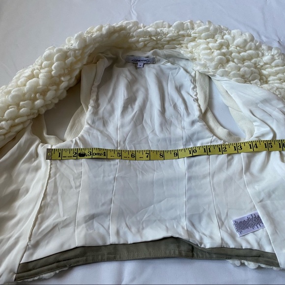 Miha Ivory Felix Textured Knobby Wool Suede sweater vest size small - Picture 6 of 15